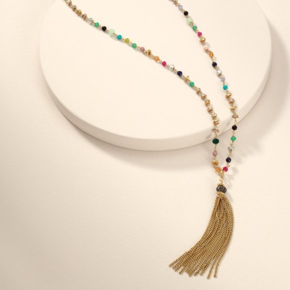 Stella & Dot | Multicolor Versatile Gitane Tassel Necklace - Picture 2 of 9